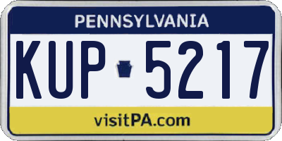 PA license plate KUP5217