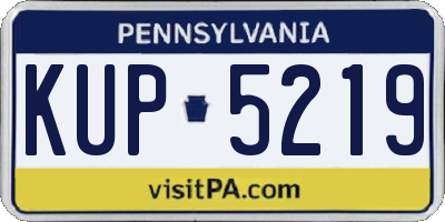 PA license plate KUP5219