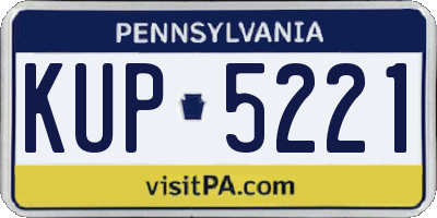 PA license plate KUP5221