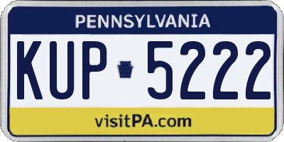 PA license plate KUP5222