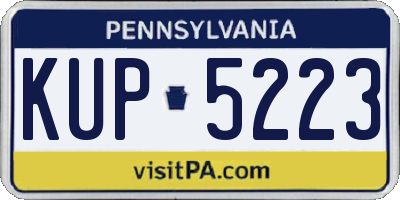 PA license plate KUP5223