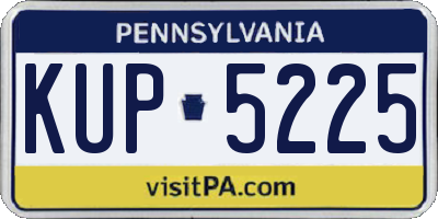 PA license plate KUP5225