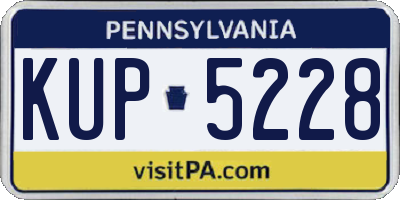 PA license plate KUP5228