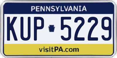 PA license plate KUP5229