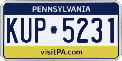 PA license plate KUP5231