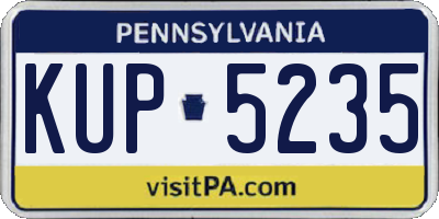 PA license plate KUP5235