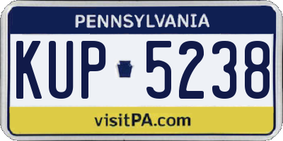 PA license plate KUP5238