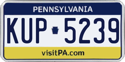 PA license plate KUP5239