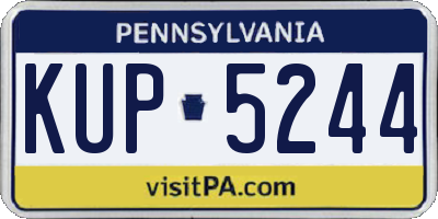 PA license plate KUP5244