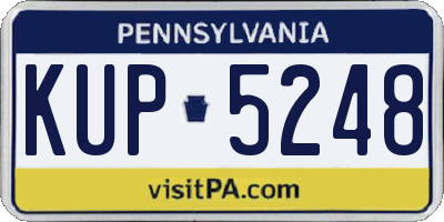 PA license plate KUP5248
