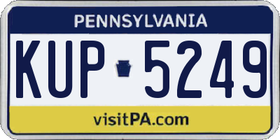 PA license plate KUP5249