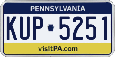 PA license plate KUP5251