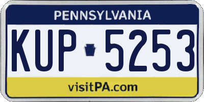 PA license plate KUP5253