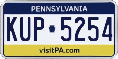 PA license plate KUP5254