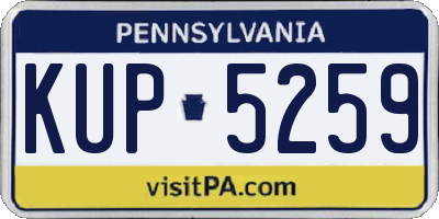 PA license plate KUP5259