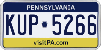 PA license plate KUP5266