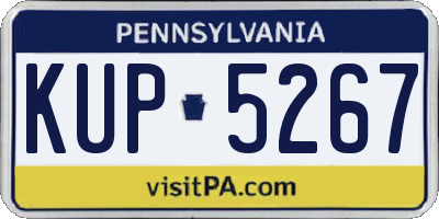 PA license plate KUP5267