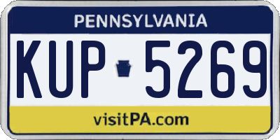 PA license plate KUP5269