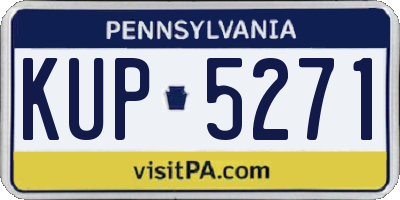 PA license plate KUP5271