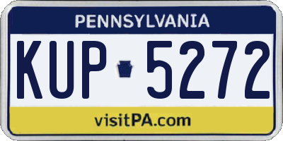 PA license plate KUP5272
