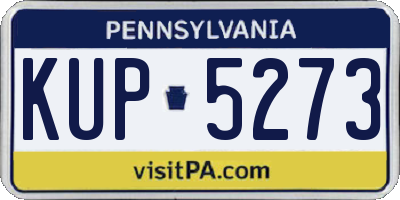 PA license plate KUP5273