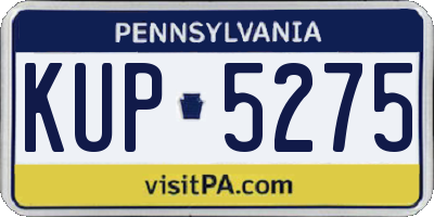 PA license plate KUP5275