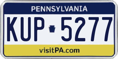 PA license plate KUP5277