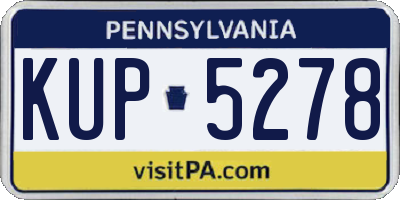 PA license plate KUP5278