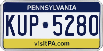 PA license plate KUP5280