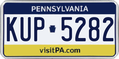 PA license plate KUP5282