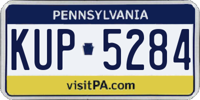 PA license plate KUP5284