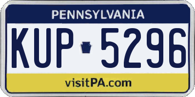 PA license plate KUP5296
