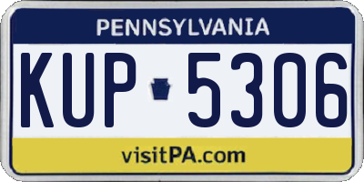 PA license plate KUP5306
