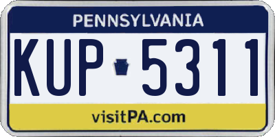 PA license plate KUP5311