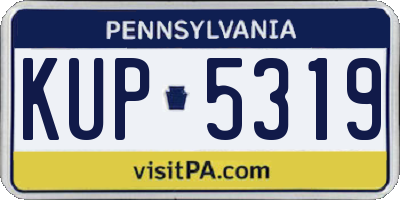 PA license plate KUP5319