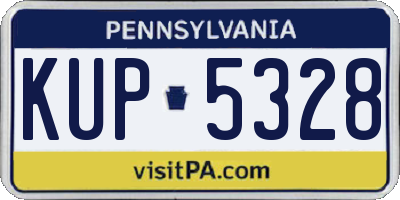 PA license plate KUP5328