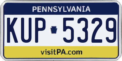 PA license plate KUP5329