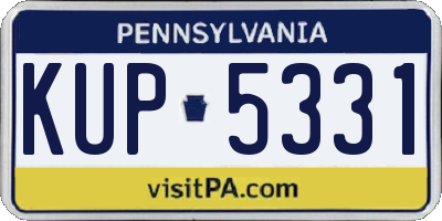 PA license plate KUP5331
