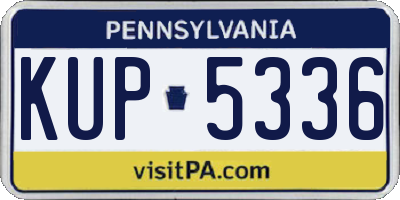 PA license plate KUP5336