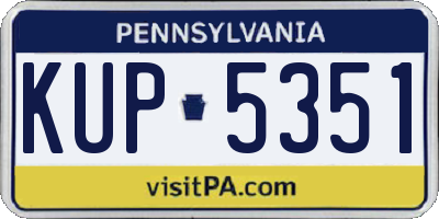 PA license plate KUP5351