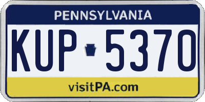 PA license plate KUP5370
