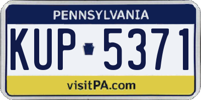 PA license plate KUP5371