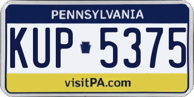 PA license plate KUP5375