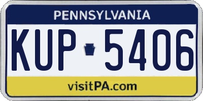 PA license plate KUP5406