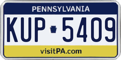 PA license plate KUP5409