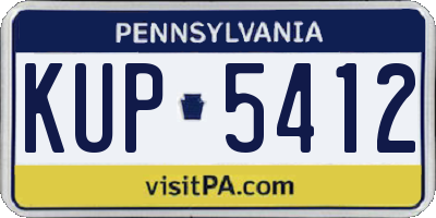 PA license plate KUP5412