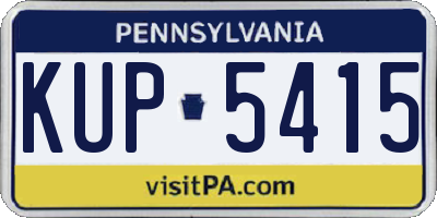 PA license plate KUP5415