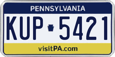 PA license plate KUP5421