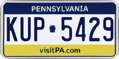 PA license plate KUP5429