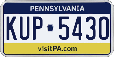 PA license plate KUP5430